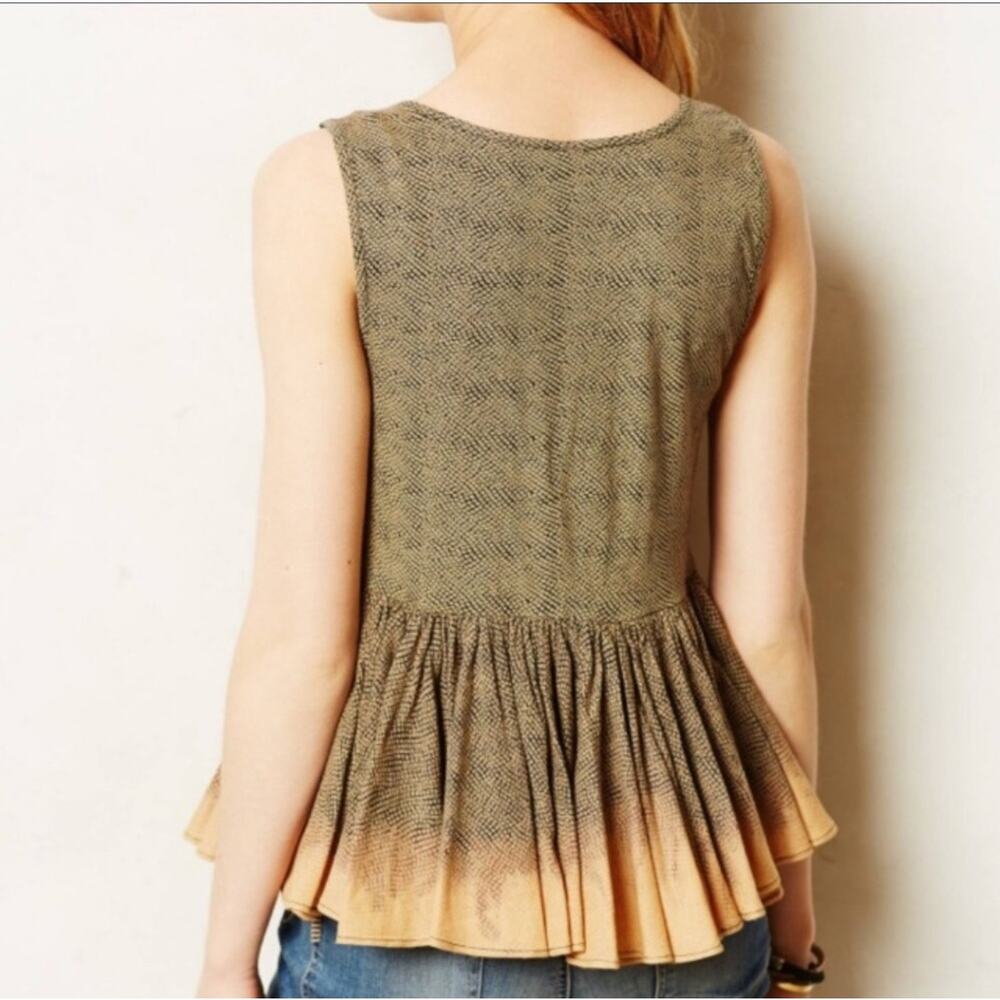 ANTHROPOLOGIE AKEMI + KIN Women’s Sequined Ruffle Peplum tank top - Picture 2 of 5